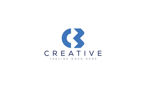 Modern abstract letter cb monogram logo symbol with monogram abstract identity