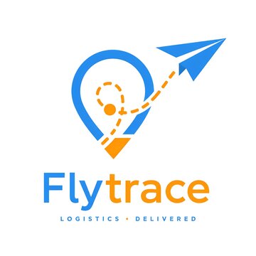 Logistics Delivery Brand Logo with Location Pin and Paper Plane Icon