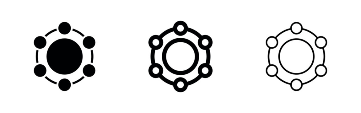 Network connection icon, representing a collaborative hub and central point of interaction