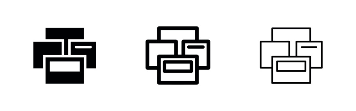 Multiple devices or screens icon set for responsive design and digital content