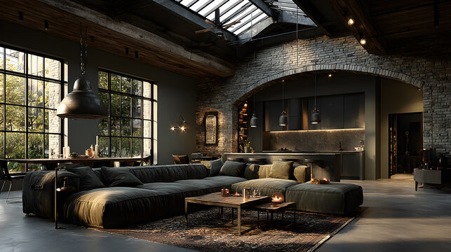 Design a post-apocalyptic sanctuary living room with salvaged materials and a sense of hope