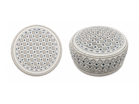 Muslim topi isolated on white background.