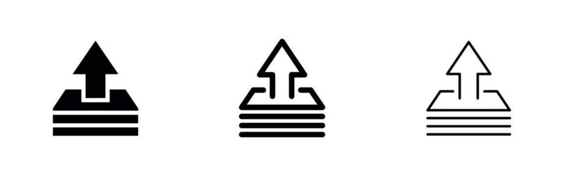 Upload Icon Set - Data Transfer and File Uploader Symbol for Cloud Storage and Networking