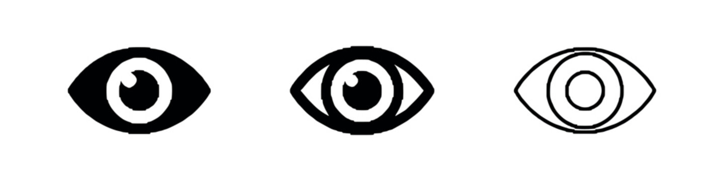 Eye Icon with Pupil and Iris Detail