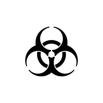 Standard biohazard symbol representing infectious risks.