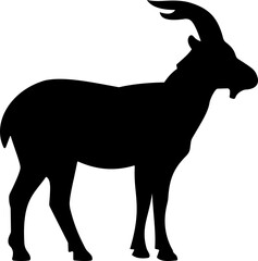 Fototapeta premium Goat Icon in Flat and Line Style Vector Illustration Pack Featuring Ram, Billy goat, Caprine, Farm Animal Silhouette Symbols Isolated on Transparent Background