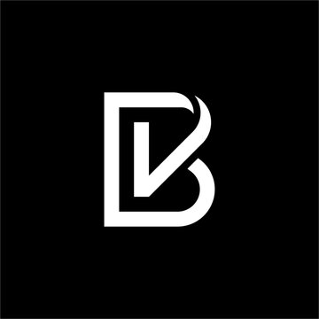 Futuristic monogram combining a bold letter B outline with an integrated sharp check mark symbol.