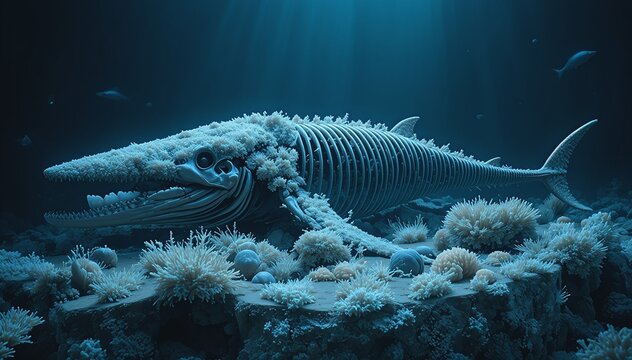 Deep Sea Whale Fall Ecosystem Dark Ocean Floor Unique Marine Science