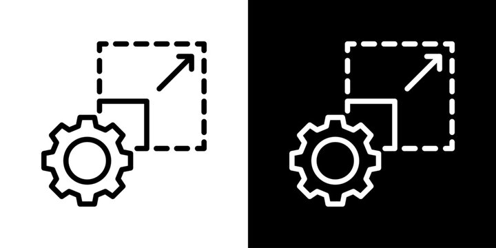 Scalability Icon Set Multiple Style Collection