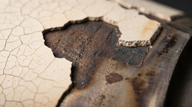 Macro of Turbine Blade Thermal Barrier Coating Spallation with TBC Cross-Section and Bond-Coat Oxidation