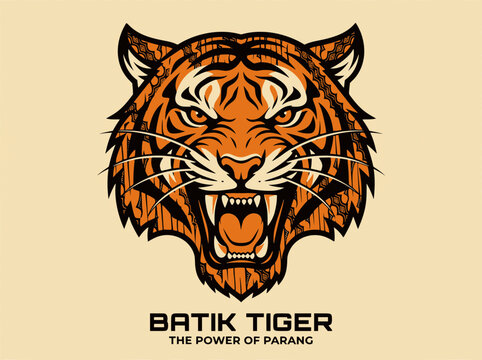Angry Roaring Tiger Mascot Logo Design Vector