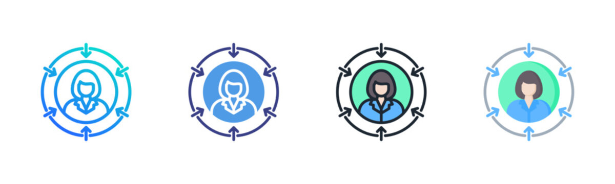 Customer Centricity Icon Set Multiple Style Collection