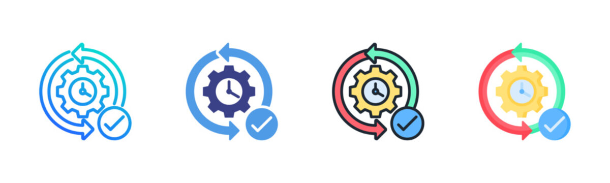 Iterative Icon Set Multiple Style Collection