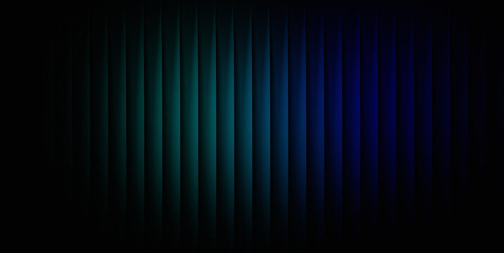 Abstract vertical lines featuring a smooth gradient transition from deep dark teal to vibrant royal blue in a minimal style