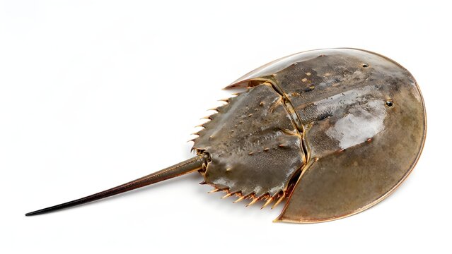 Horseshoe crab isolated on white background.