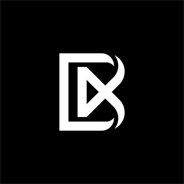 Futuristic monogram fusing a bold letter B outline with a sharp, integrated media play button.