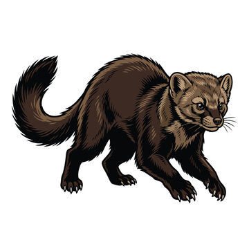 vector image of Martes pennanti