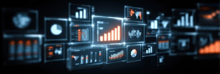 Fototapeta premium Through diligent research and coding, the graph in the report shows a statistic analysis derived from months of intense programming.
