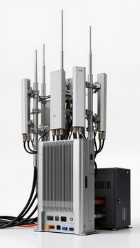 Modern Telecommunications Tower with Multiple Antennas