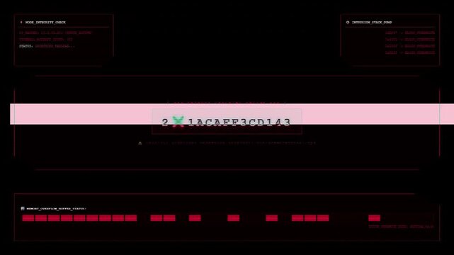 Entropy Cracking Engine Displaying Hexadecimal Hash Code Dynamic Sequence Node Integrity Check And Critical Directory Overwrite Detected Warning Red HUD Terminal Screen.