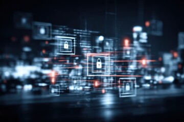 Obraz premium The hacker manages a breach after a phishing scam reveals a vulnerability, triggering an attack that tests the defense and detection.