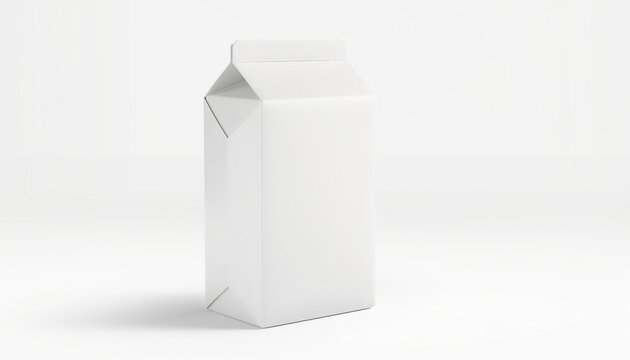 Blank white carton packaging mockup on white background