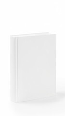 Fototapeta premium Blank white book cover mockup isolated on white