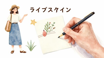 Fototapeta premium 多様な人々のキャラクターセット 手描き風イラスト コミュニティとダイバーシティ