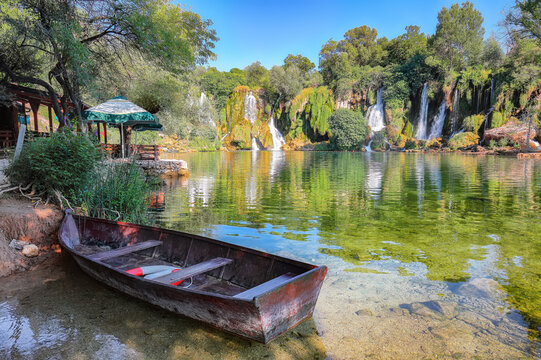Remarkable Kravice waterfalls in the National Park of Bosnia and Herzegovina.