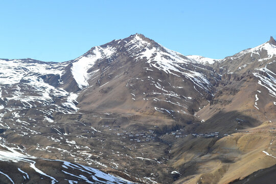 Scenic Spiti Valley Mountain Landscape with Famous Villages Monasteries and Himalayan Views