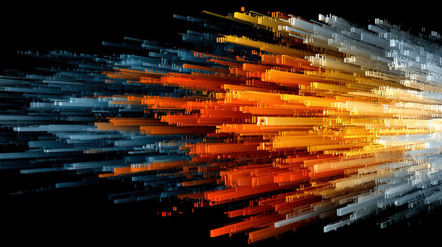 Time fragmentation - Abstract broken patterns, conceptual disrupted temporal flow, visual energy alignment, dynamic composition, minimalistic representation, expressive symbolic discontinuity.