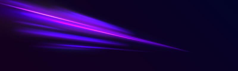 Naklejka premium A futuristic portal glows with swirling blue and purple electric light effects. Abstract neon circles rotate with magical digital motion. Bright reflections enhance the energetic sci fi atmosphere.