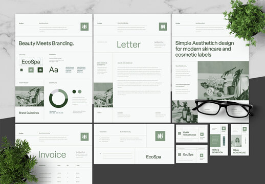 Green And Black Spa Beauty Brand Guidlines