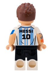Obraz premium Dortmund - Deutschland 28. Mai 2026 - Lego Minifigure Fussballer Rückennummer 10 Lionel Messi