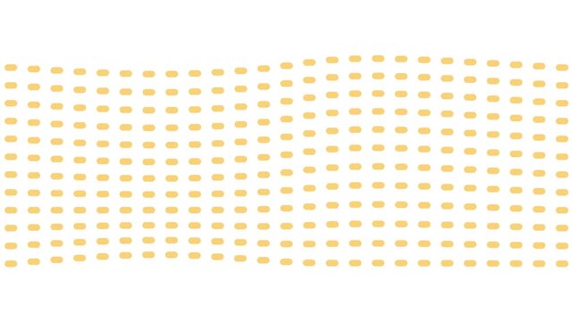 Wave path made with dashed lines moving slowly animated illustration