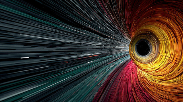 Time loops - Abstract circular timelines, conceptual recurrence, dynamic flowing cycles, visual repetition, minimalistic composition, expressive symbolic temporal iteration.