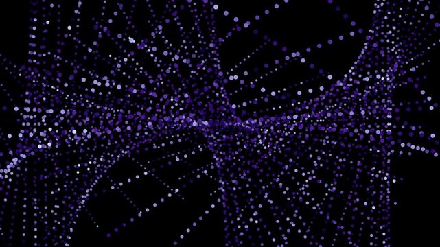 Abstract Purple Particle Wave Motion Graphic