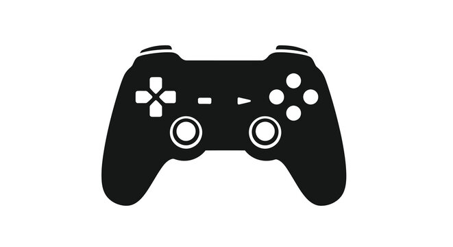 Game controller silhouette on transparent background high quality