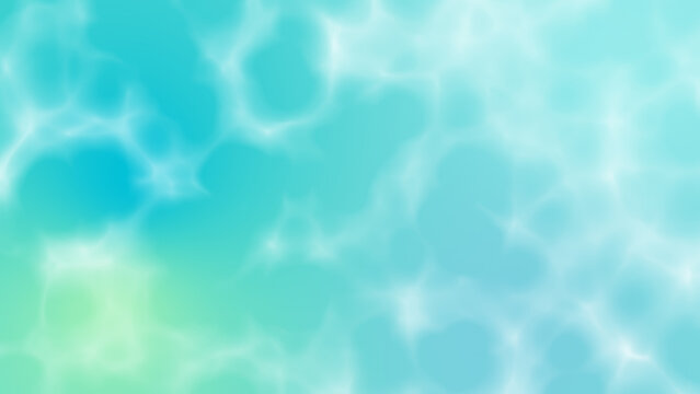 エメラルドグリーンの水面と波紋の背景イラスト