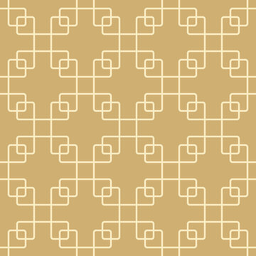 Traditional oriental lattice seamless background with interlaced square lines. Vector illustration