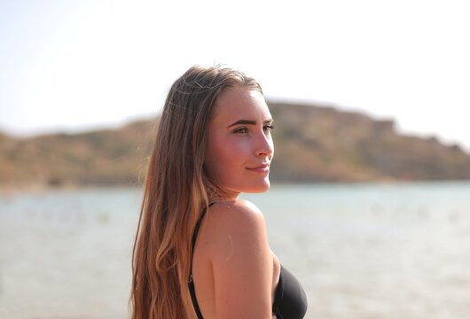 young woman on the beach