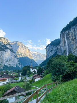 Scenic View of Lauterbrunnen Valley