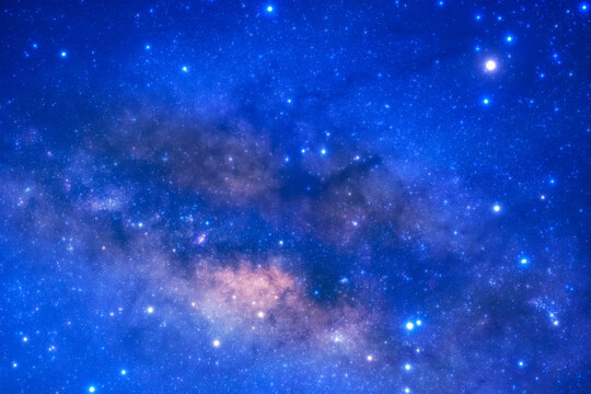 Night sky space background, Starry universe in dark  sky, Milky way galaxy with stardust field in deep universe