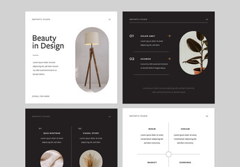 Social Media Posts with Minimal Aesthetic Design