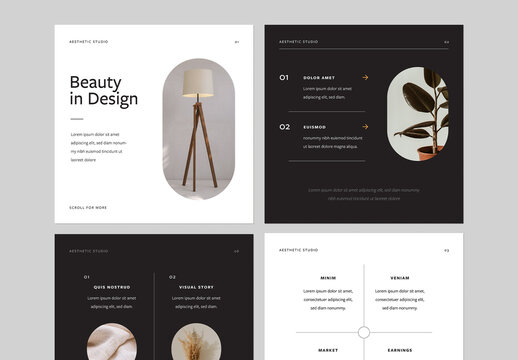 Social Media Posts with Minimal Aesthetic Design