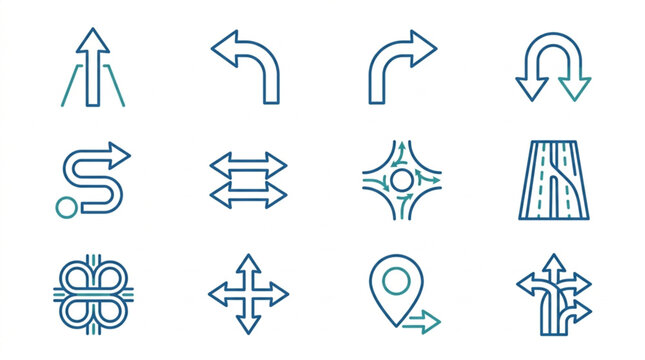 Collection of Direction and Navigation Icons