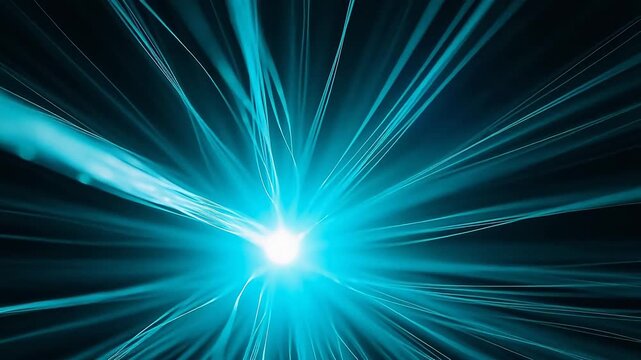 Suspended Fiber Optic Thread Ending in Pinpoint Light