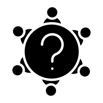 Solution icon vector. Task illustration sign. Problem solving symbol. Unknown logo.