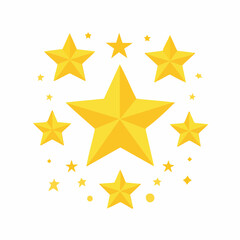 Fototapeta premium Golden Stars Arrangement