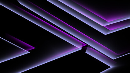 Purple neon light abstract cyber geometric wallpaper © Zhuk